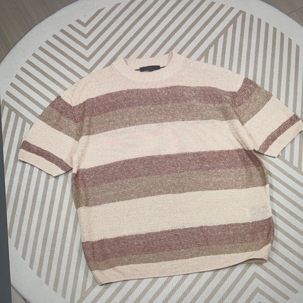 Loro Piana Striped Knit Short Sleeves